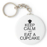Keep Calm and Eat a Cupcake keychains