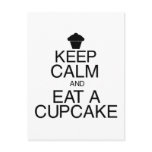 Keep Calm and Eat a Cupcake postcards