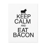 Keep Calm and Eat Bacon postcards