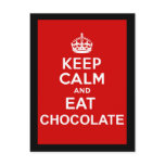 Keep Calm and Eat Chocolate postcards