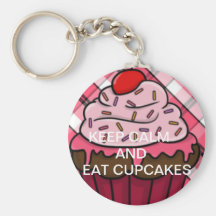 Keep calm and eat cupcakes llavero