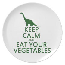Keep Calm and Eat your Vegetables Plate