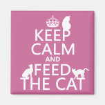Keep Calm and Feed The Cat Fridge Magnet