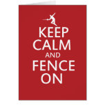 Keep Calm and Fence On cards