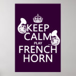 Keep Calm and French Horn (any background color) Print
