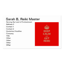 Keep Calm and Get Reiki Business Card Template