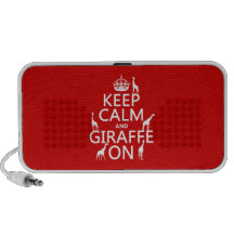 Keep Calm and Giraffe On (customise colours) Speaker