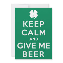 Keep Calm and Give Me Beer Personalised Announcements