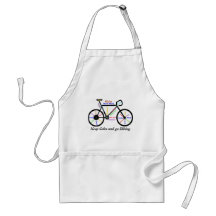 Keep Calm and go Biking, with Motivational Words Apron