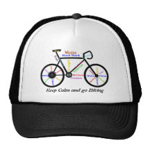 Keep Calm and go Biking, with Motivational Words Hat
