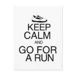 Keep Calm and Go For A Run postcards