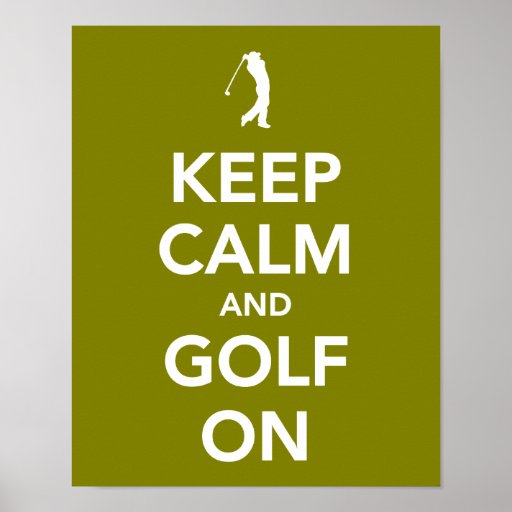 KEEP calm and golf on green Print