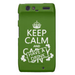 Keep Calm and Have A Drink (irish) (any colour) Motorola Droid RAZR Cover
