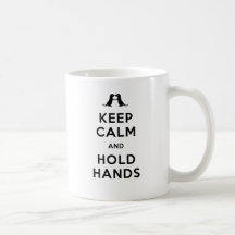 Keep Calm and Hold Hands (Otters Holding Hands) Mug