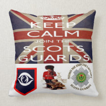 Keep Calm and join The Scots Guards Cushion Throw Pillows