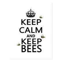 Keep Calm and Keep Bees Postcards
