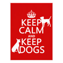 Keep Calm and Keep Dogs - all colours Announcement