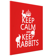 Keep Calm and Keep Rabbits - all colours Gallery Wrap Canvas
