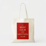 Keep Calm and LearnToUke Tote Bag