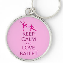 Keep Calm and Love Ballet Gift Print Keychains
