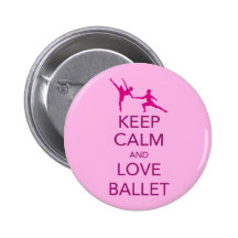 Keep Calm and Love Ballet Gift Print Pin