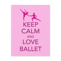 Keep Calm and Love Ballet Gift Print Postcard