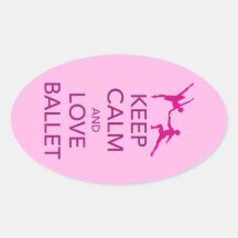 Keep Calm and Love Ballet Gift Print Stickers