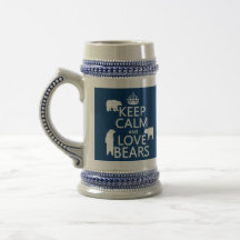 Keep Calm and Love Bears (in all colours) Coffee Mug