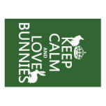 Keep Calm and Love Bunnies - all colours Business Card