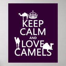 Keep Calm and Love Camels (all colours) Posters