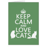 Keep Calm and Love Cats Cards
