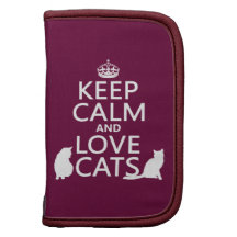 Keep Calm and Love Cats Folio Planner