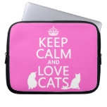 Keep Calm and Love Cats Laptop Computer Sleeve
