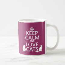 Keep Calm and Love Cats Mugs