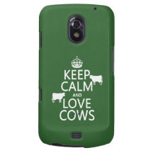 Keep Calm and Love Cows (all colours) Galaxy Nexus Cases