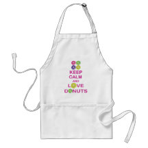 Keep Calm and Love Doughnuts Unique Doughnut Gift Apron