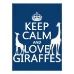 Keep Calm and Love Giraffes - all colours Personalized Invitations