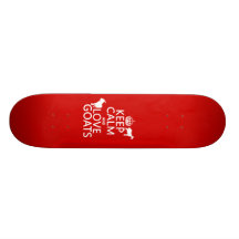 Keep Calm and Love Goats (any background color) Skate Decks