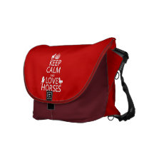 Keep Calm and Love Horses - all colours Courier Bags