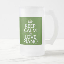 Keep Calm and Love Piano (any background color) Mug