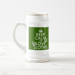 Keep Calm and Love Sloths (any background color) Coffee Mug