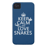 Keep Calm and Love Snakes (all colours) Case-Mate iPhone 4 Case