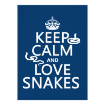 Keep Calm and Love Snakes (all colours) Personalized Invite