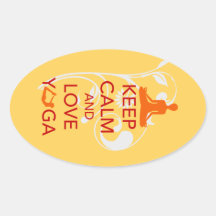 Keep Calm and Love Yoga - unique fun design Sticker