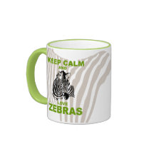Keep Calm and Love Zebras unique design Mug