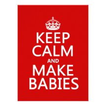 Keep Calm and Make Babies (in any colour) Personalized Invitation