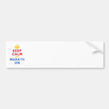 KEEP CALM and MARATH ON Bumper Sticker