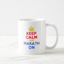 KEEP CALM and MARATH ON Coffee Mugs