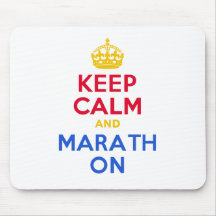 KEEP CALM and MARATH ON Mouse Pads