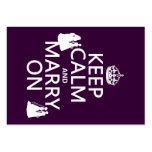 Keep Calm and Marry On - all colours Business Card Templates